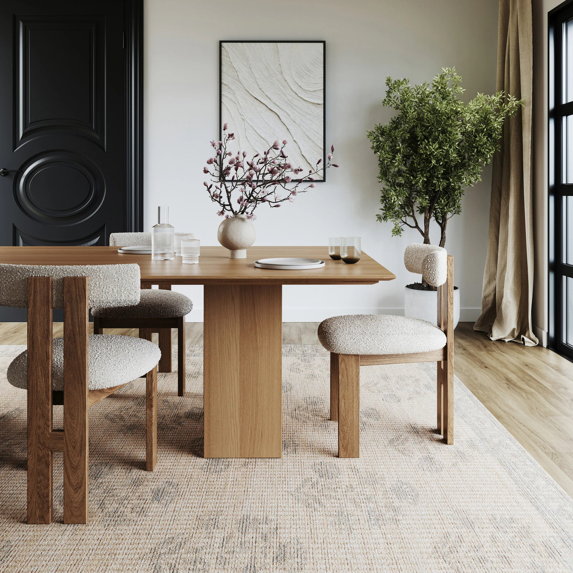 nuLOOM Danisse Textured Floral Rug Polyester one_size in White | 200HMNL01A-406 | Lowe's