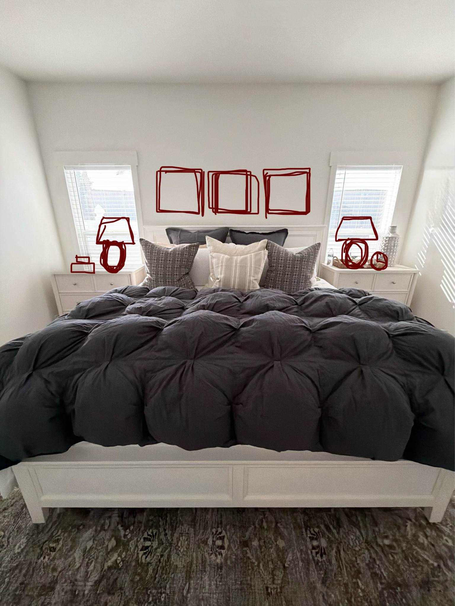 Client design 

Rug and bedding arrived, lamps ordered. 

Below are my recommendations for nightstand decor 

#LTKHome