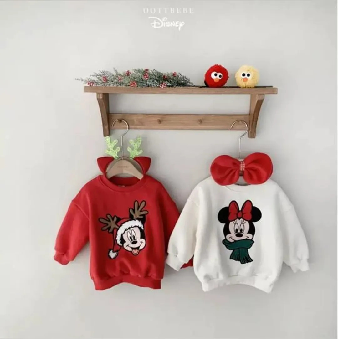 Mickey & Minnie Christmas Embroidered Crewneck Sweatshirt. Family Matching. Magical Christmas Swe... | Etsy (US)