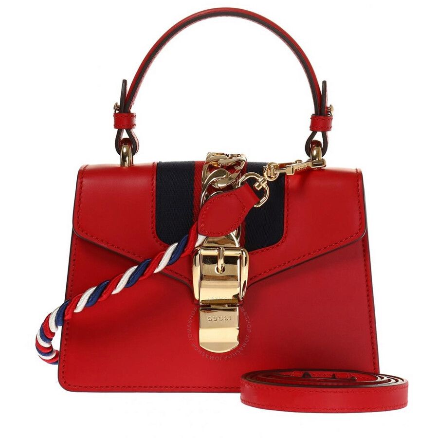 Gucci Ladies Sylvie Leather Mini Shoulder Bag in Red | Jomashop.com & JomaDeals.com