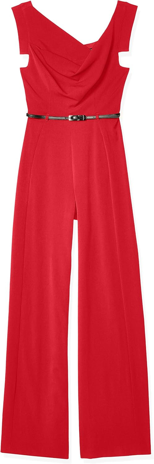 Black Halo Women's Jackie Belted Jumpsuit | Amazon (US)