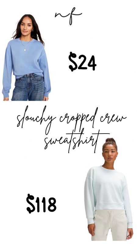Fantastic high and low options for a classic and comfy crew neck slightly cropped sweatshirt. The high is insanely soft and the material lasts like a dream (I’ve had it for a bit!). The low option is so good- a great fit and decent soft. Both have great long arms and the perfect slouchy fit! 

#LTKfindsunder50 #LTKHoliday #LTKGiftGuide