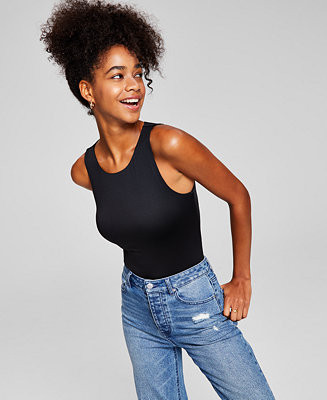 And Now This Women's Sleeveless Front-Lined High Neck Bodysuit - Macy's | Macy's