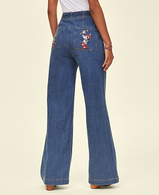 Disney | Macy's Women's Minnie Majorette High Rise Wide-Leg Jeans, Created for Macy's - Macy's | Macy's
