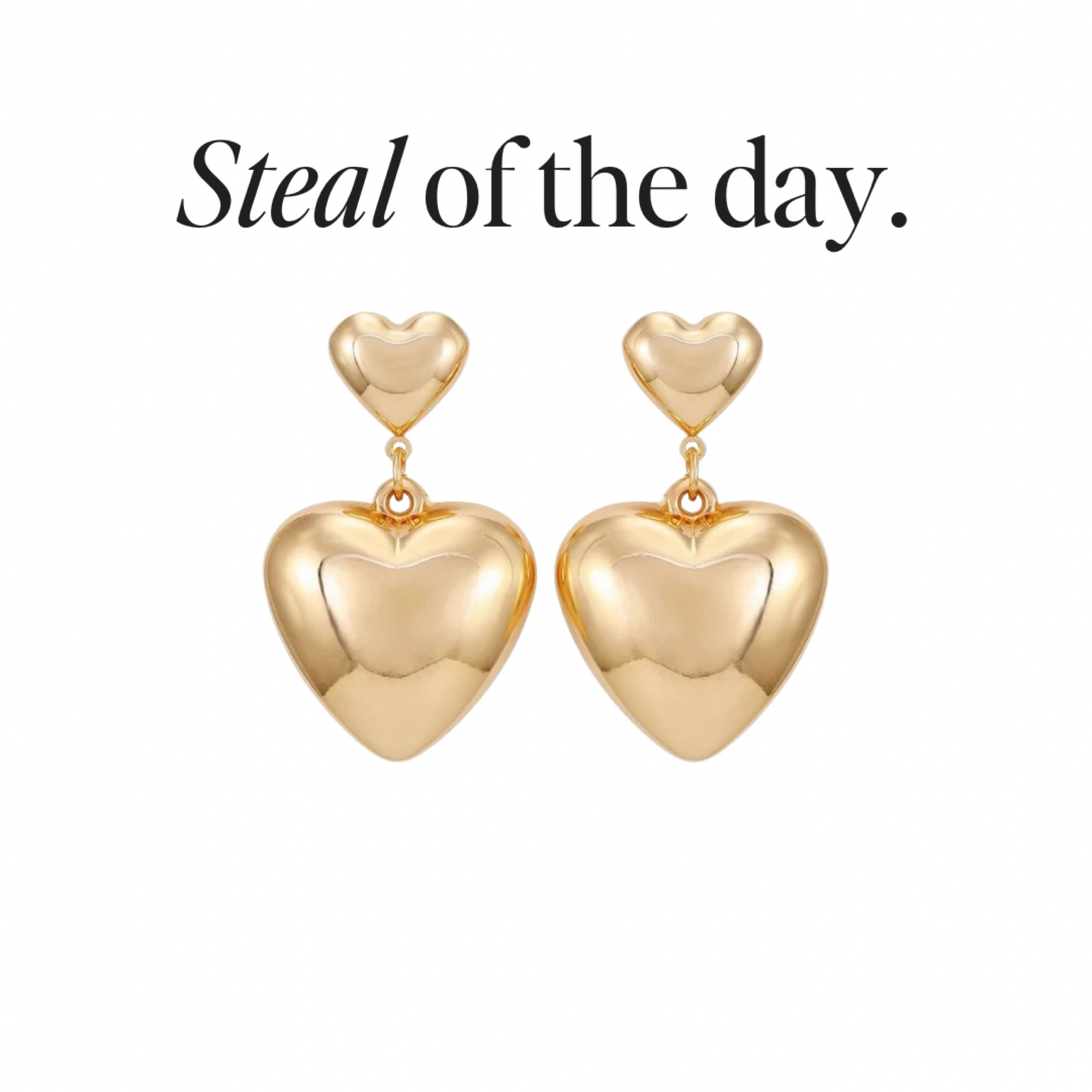 Puffy heart earrings under $5.

Snagged these at Walmart (they have the BEST trendy earrings for a steal)

So fun for holiday or everyday! 

Put these in a cute box as a gift and they'll never know. So much cuter in real life. 

Holiday earrings, heart earrings, gold earrings, statement earrings, Walmart find, Walmart fashion

#LTKFindsUnder50 #LTKGiftGuide #LTKHoliday