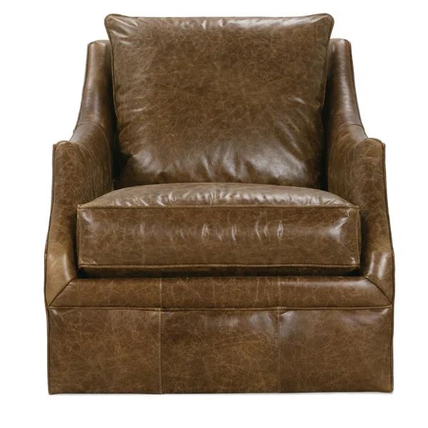 Kara Leather Swivel Club Chair | Wayfair North America