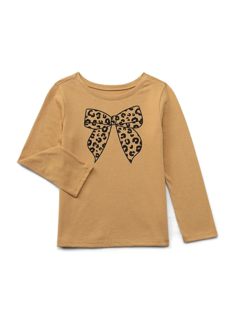 Garanimals Toddler Girl Long Sleeve Graphic T-Shirt, Sizes 18M-5T | Walmart (US)