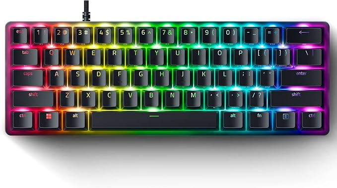 Razer Huntsman Mini 60% Gaming Keyboard: Fast Keyboard Switches - Clicky Optical Switches - Chrom... | Amazon (US)