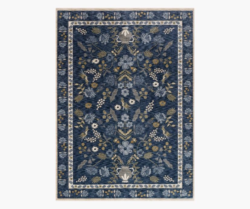 Amphora Navy Power-Loomed Rug | Rifle Paper Co.