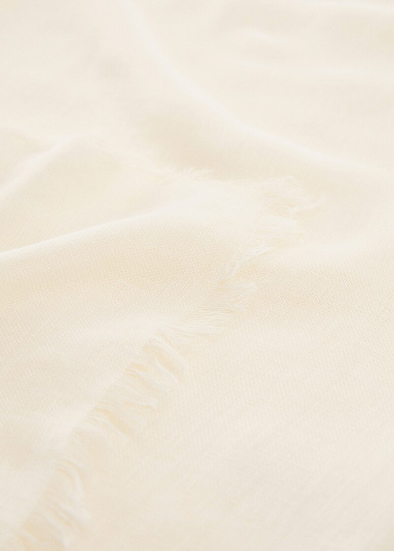Linen blend scarf -  Women | Mango USA | MANGO (US)