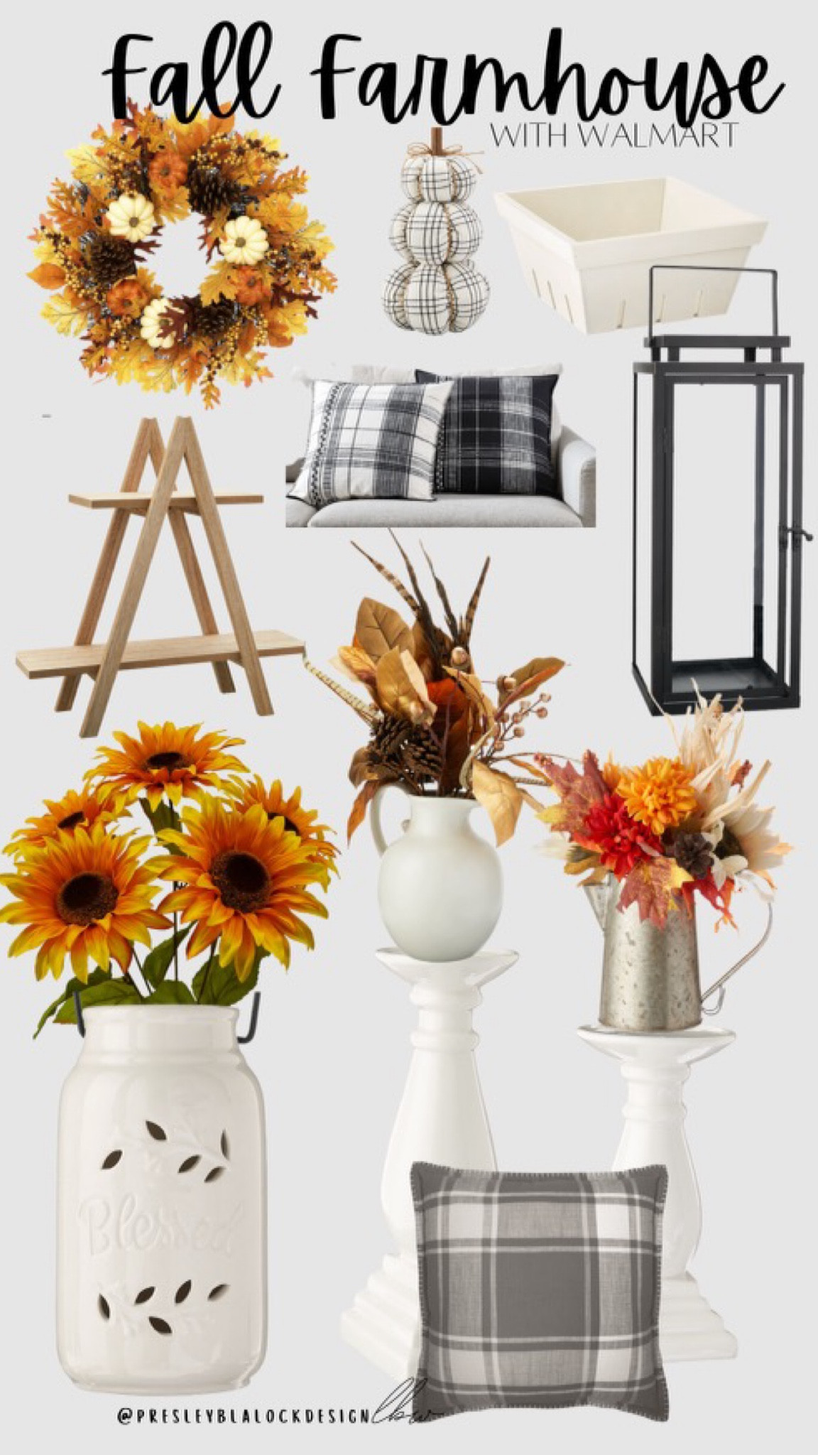 Walmart Home Decor / Seasonal decor / fall home decor / fall decorations / sunflowers/ plaid pillows / farmhouse decor / farmhouse lantern / Walmart finds / autumn decor / modern farmhouse

#LTKsalealert #LTKhome #LTKSeasonal