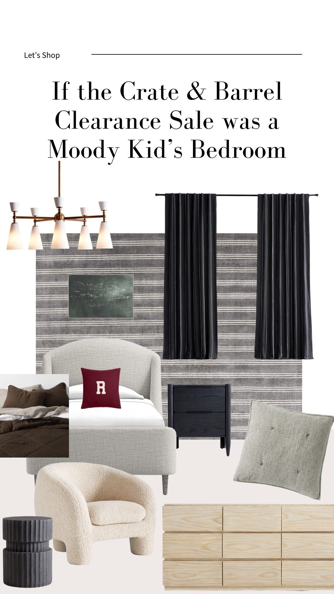 I can see this design lasting for years and years. Swap accessories to make the room grow with your kid! Everything but the art is on their clearance sale right now!

#LTKHome