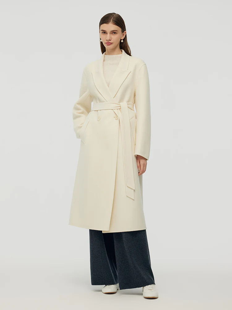 Cashmere Wool Women Wrap Overcoat | GOELIA