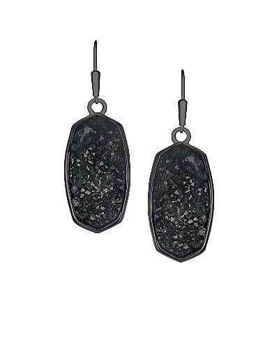 Danay Earrings in Black Crystallized Drusy | Kendra Scott