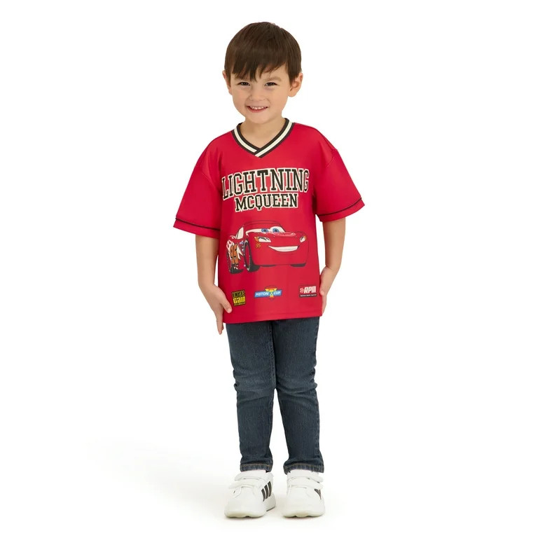 Disney Pixar Cars Toddler Boy Short Sleeve Jersey, Sizes 12 Months-5T | Walmart (US)