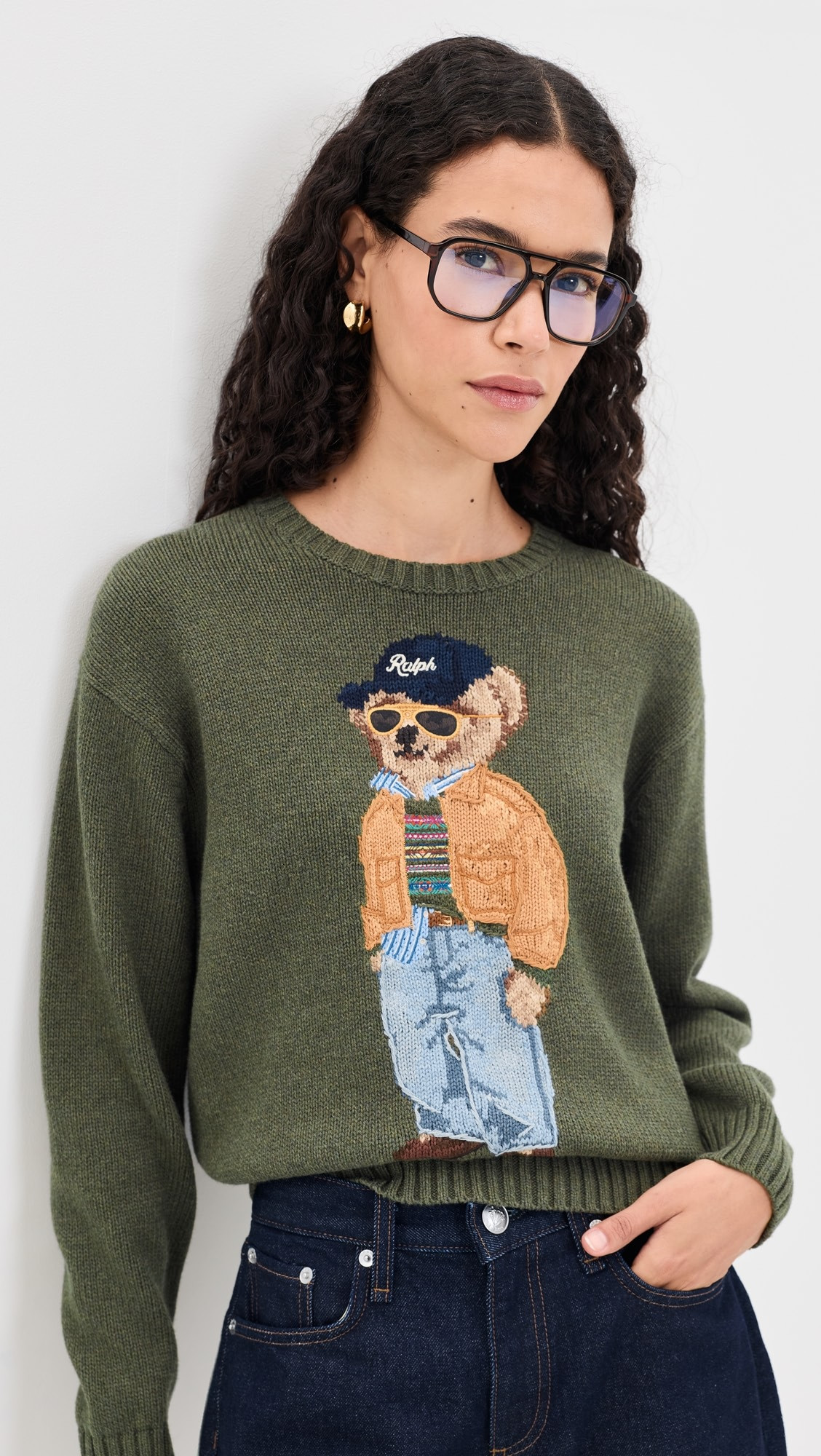 Polo Ralph Lauren Cotton Bear Long Sleeve Crew Neck Pullover | Shopbop | Shopbop