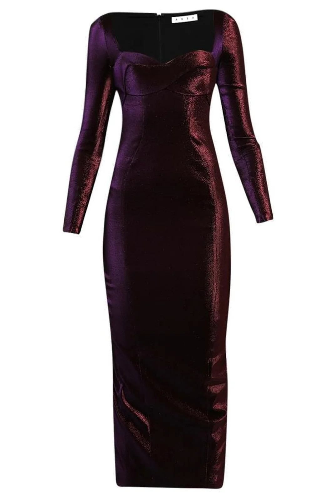 Area Sweetheart Neck Satin Maxi Dress | Cettire Global