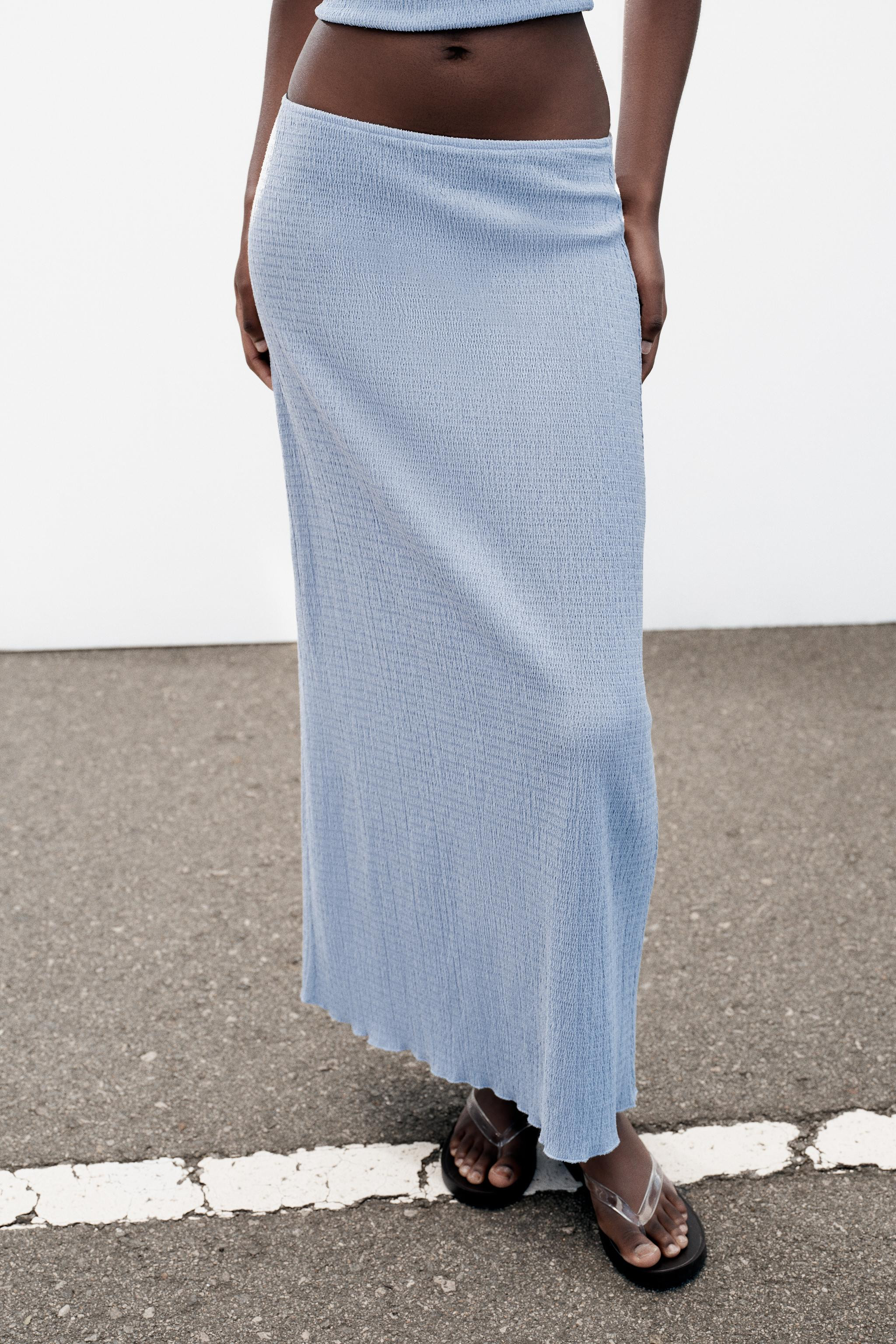 TEXTURED MIDI SKIRT | Zara UK
