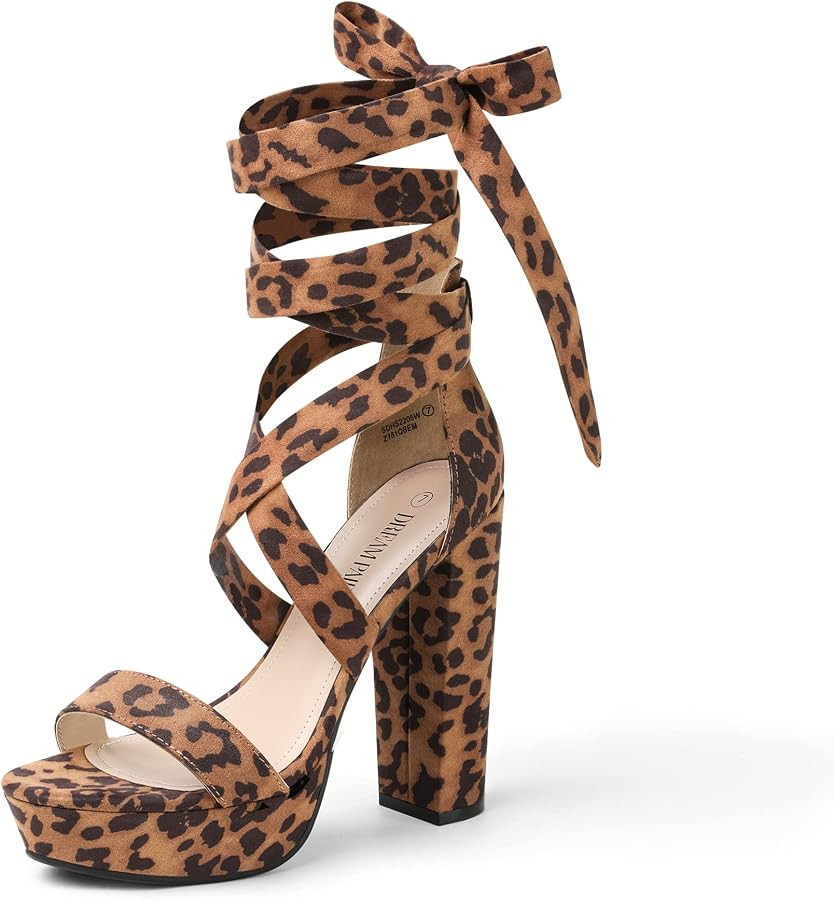 DREAM PAIRS High Heels Chunky Block Platform Heels for Women Strappy Gladiator Sexy Open Toe Heel... | Amazon (US)