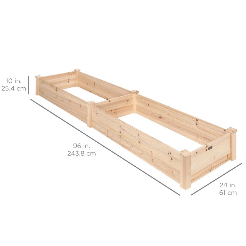 Arlmont & Co. Truro 8x2ft Outdoor Wooden Raised Garden Bed Planter for Grass & Reviews | Wayfair | Wayfair North America