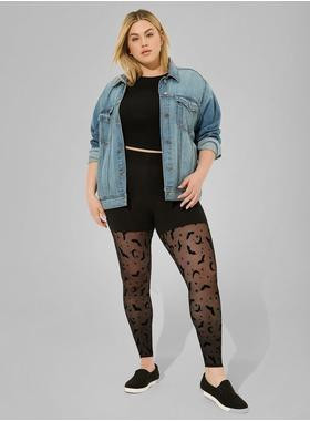 Full Length Signature Waist Flocked Legging | Torrid (US & Canada)