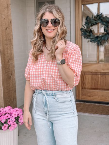 Love this fun gingham top! On major sale today! 

#LTKfindsunder50 #LTKworkwear #LTKSeasonal