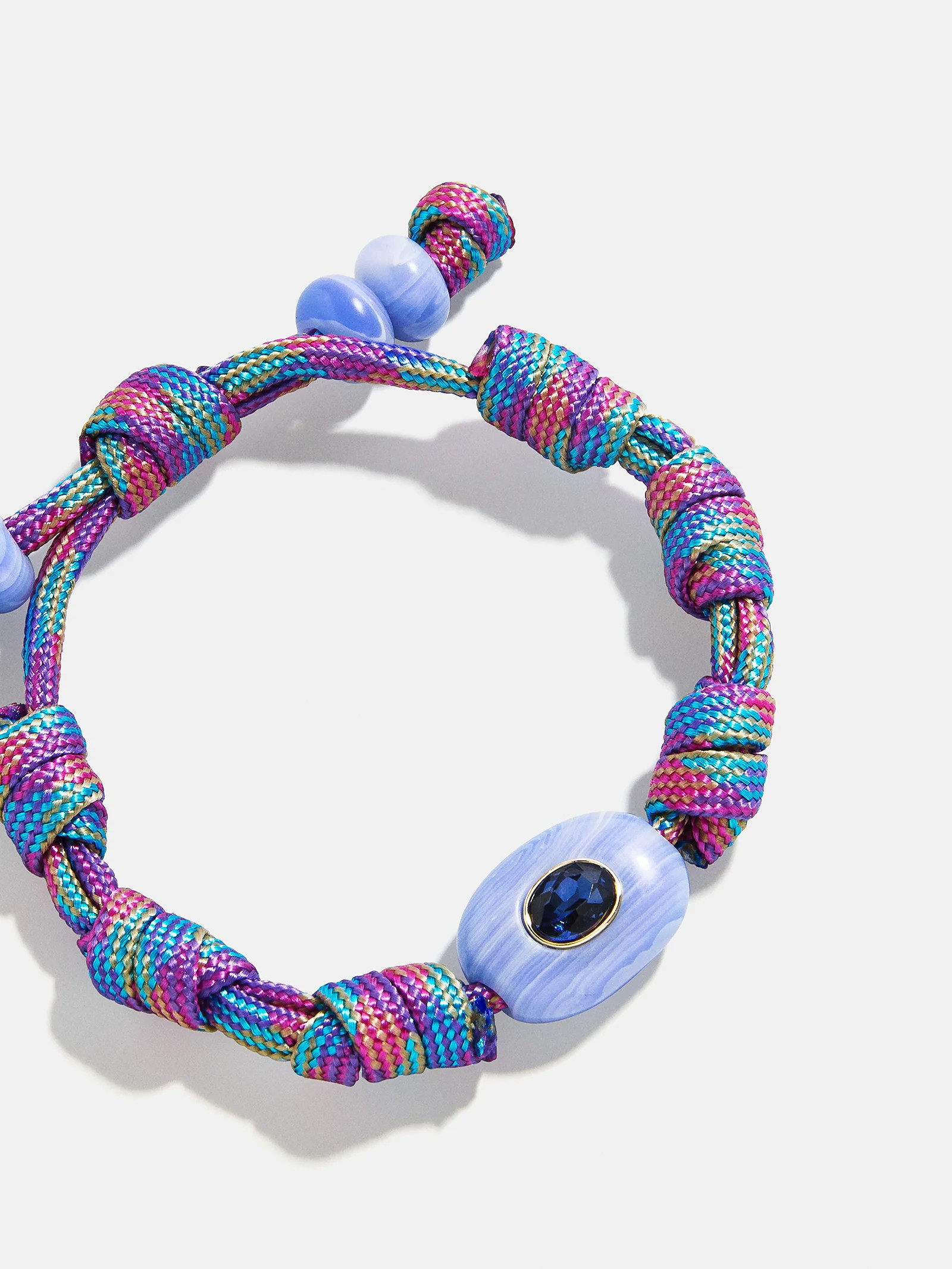 True Aura Semi-Precious Paracord Bracelet - Blue Lace Agate | BaubleBar