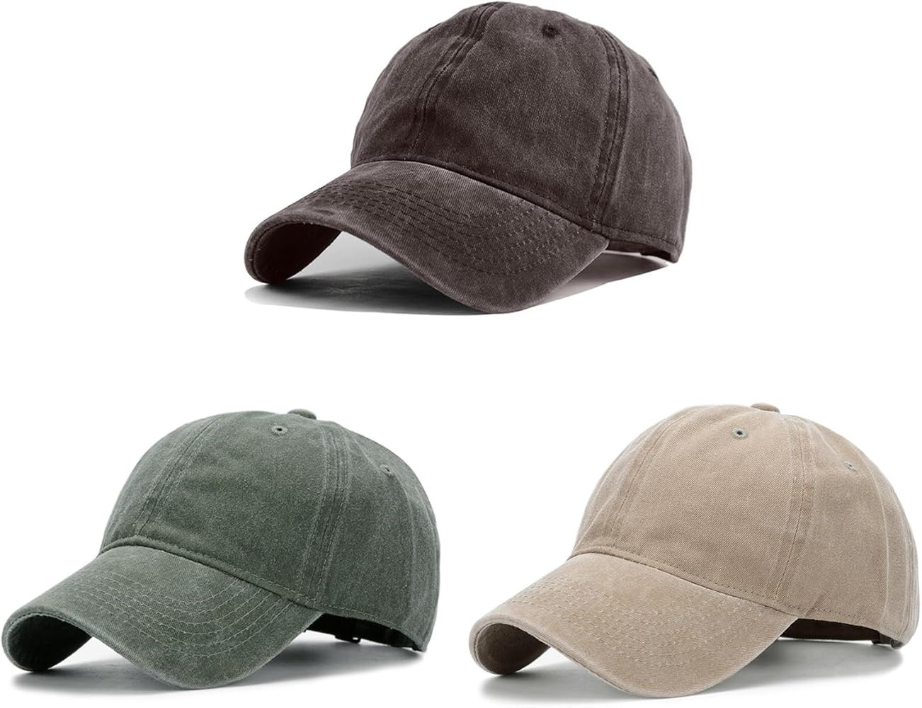 HH HOFNEN Men Women Washed Distressed Twill Cotton Baseball Cap Vintage Adjustable Dad Hat | Amazon (US)
