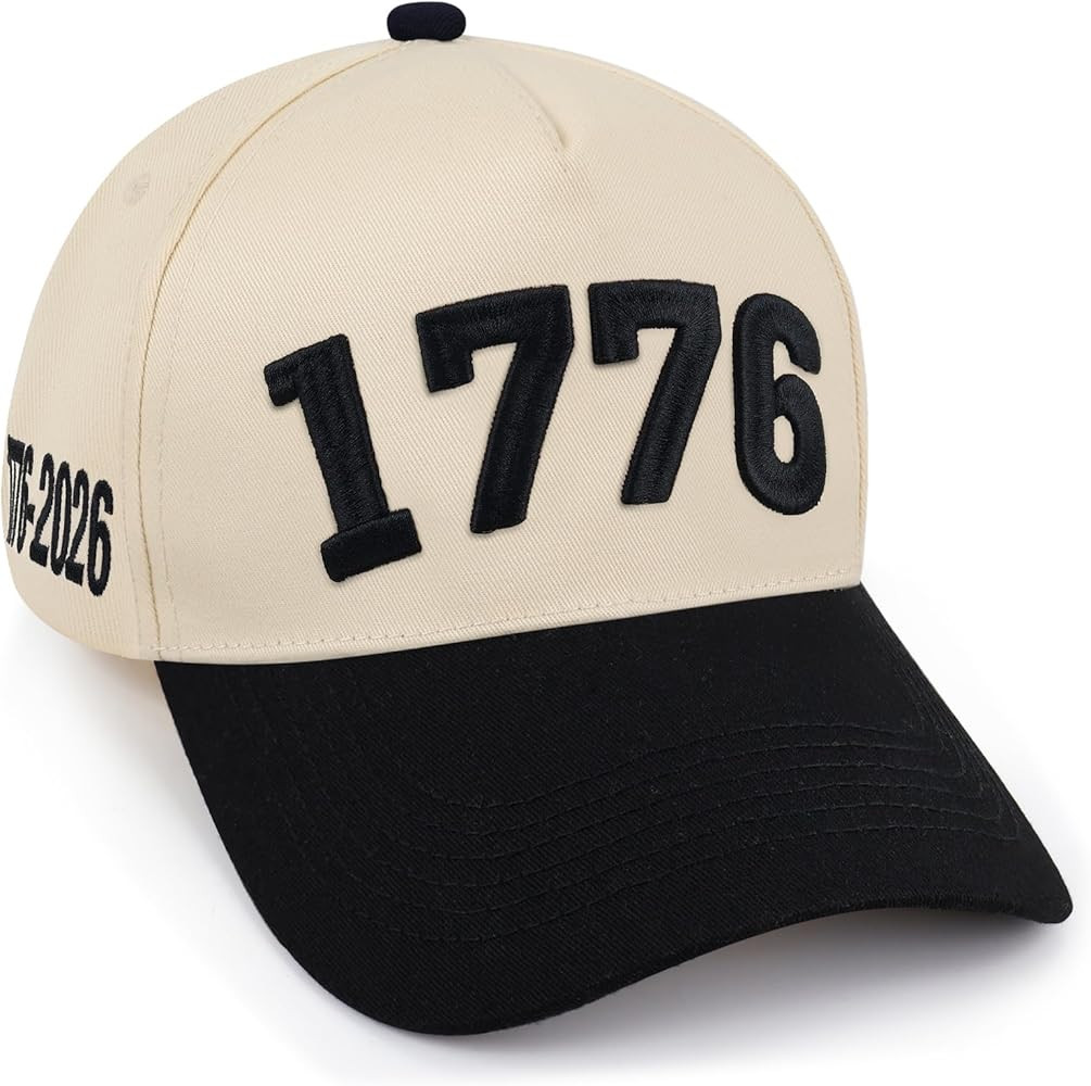 Embroidered 1776 Lucky Christmas Hat, Adjustable Vintage Trucker Hat, Cotton Baseball Cap Gifts f... | Amazon (US)