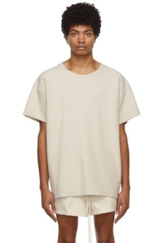 Beige Inside Out Terry T-Shirt | SSENSE