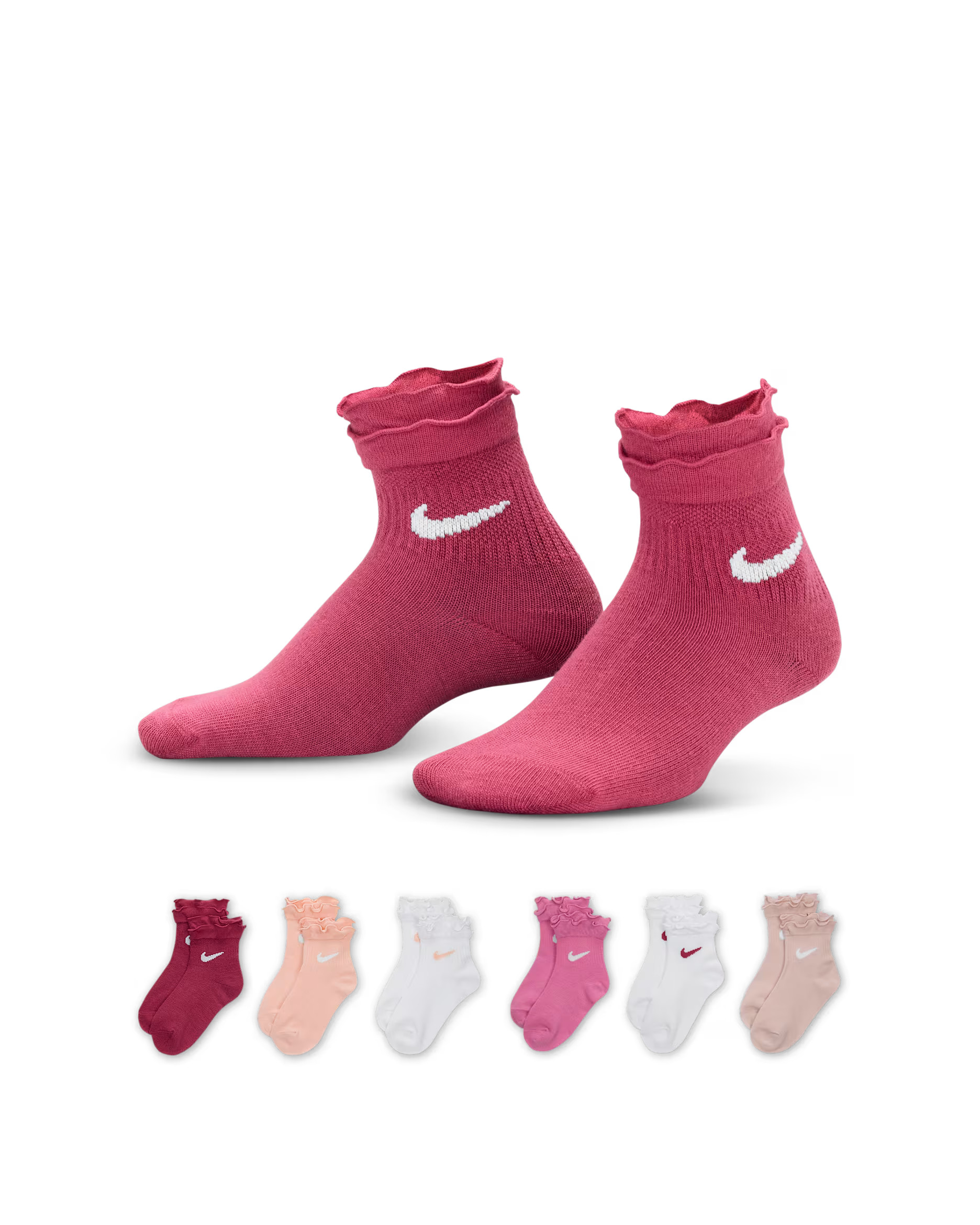 Nike Little Kids' Ruffle Ankle Socks (6 Pairs) | Nike (US)