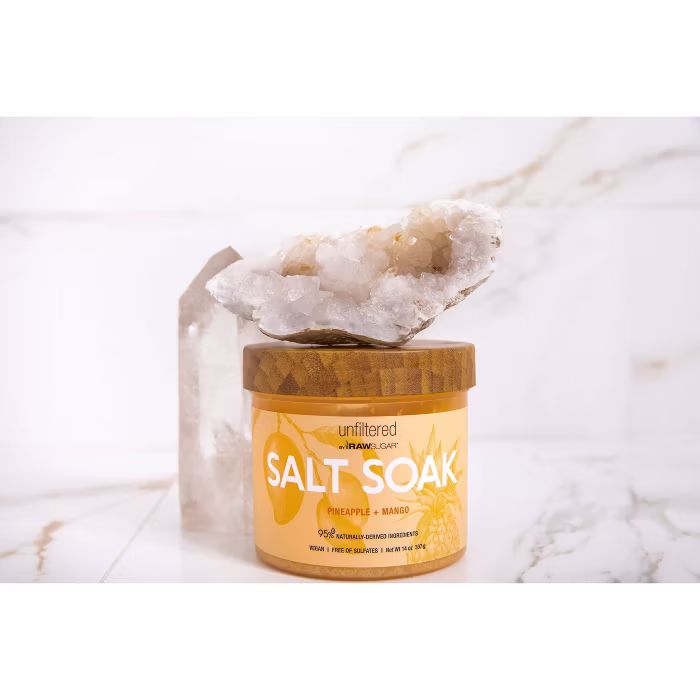 Unfiltered By Raw Sugar Pineapple and Mango Salt Soak - 14oz | Target