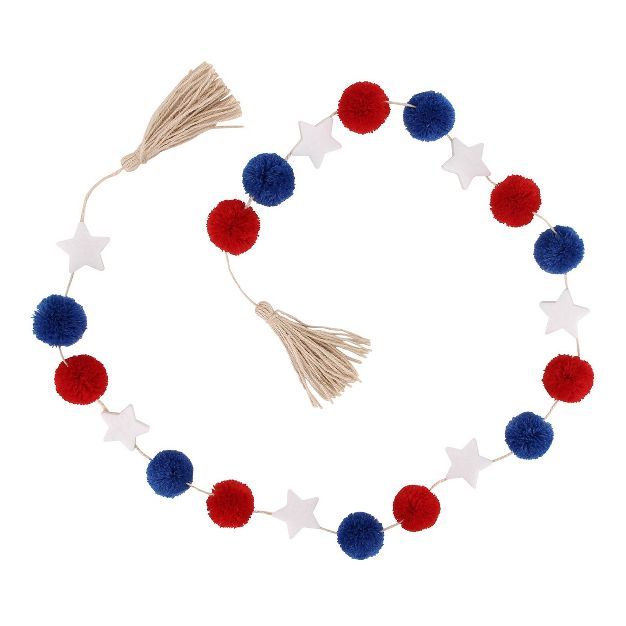 Pom Pom and Stars Americana Garland - Sun Squad&#8482; | Target