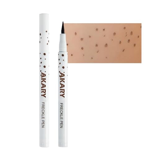 AKARY Freckle Pen Professional Lifelike Face Concealer Point Out Natural Waterproof Longlasting Soft Artificial Freckles Fine Makeup Freckle Pen Life Face Decoration (#04 Dark Brown) | Amazon (US)