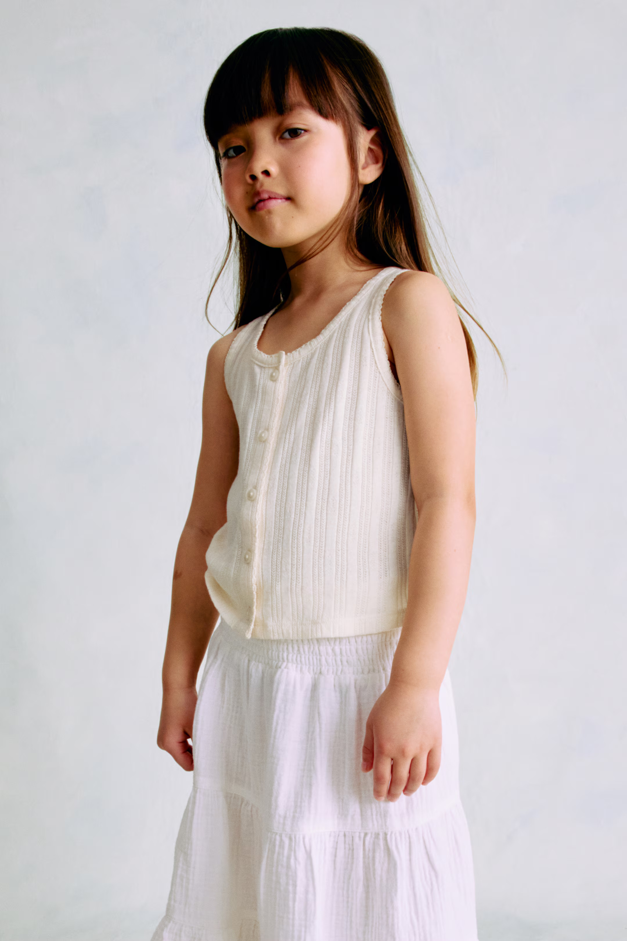 Pointelle jersey vest top | H&M (US + CA)