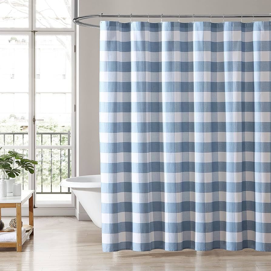 Laura Ashley Home - Shower Curtain, Stylish Cotton Bathroom Decor, Elegant Floral Home Decor (Cyn... | Amazon (US)