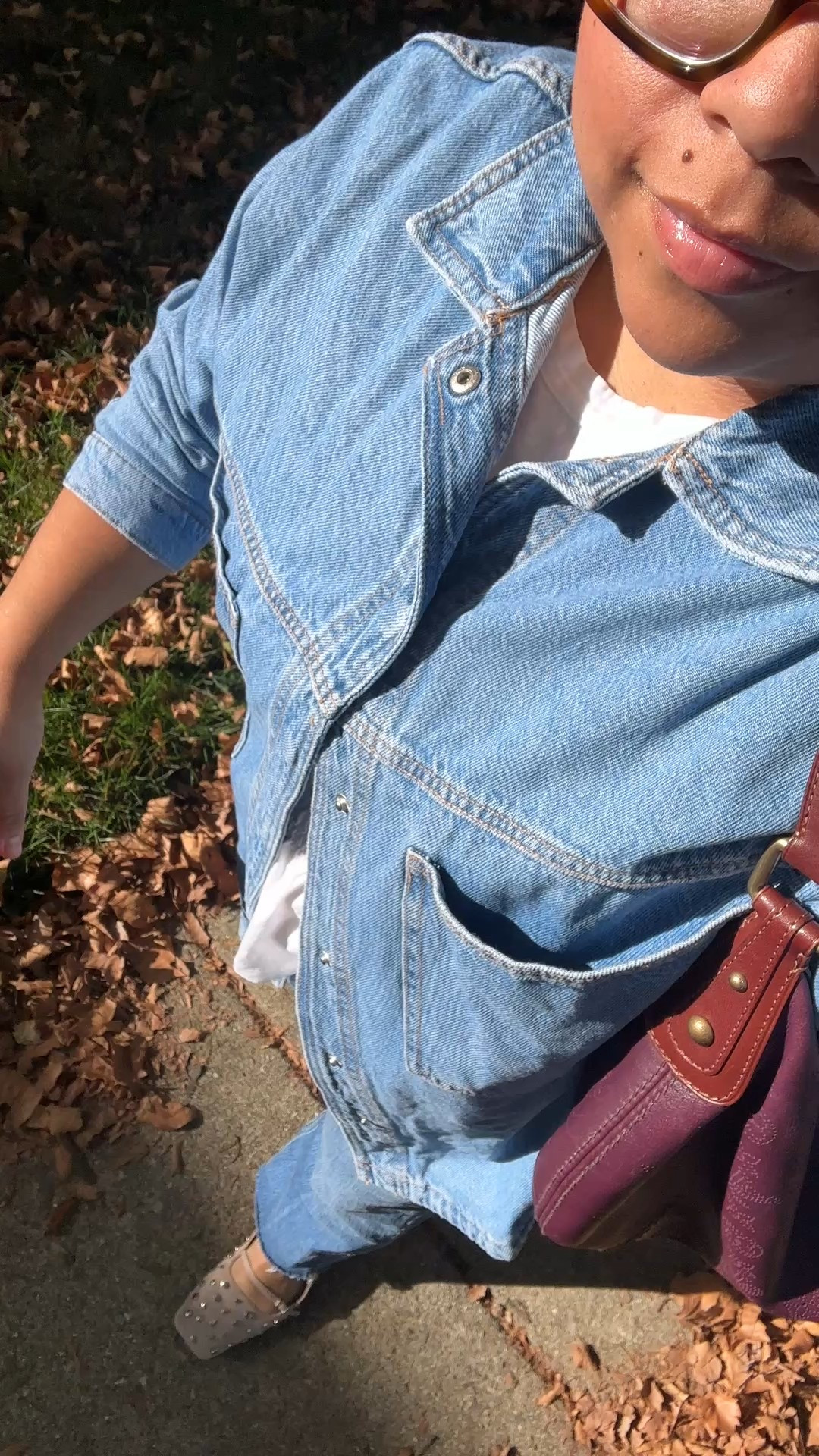 A fall Canadian tuxedo. Paired with a new pair of studded flats from Abercrombie  

#LTKShoeCrush #LTKMidsize #LTKSeasonal