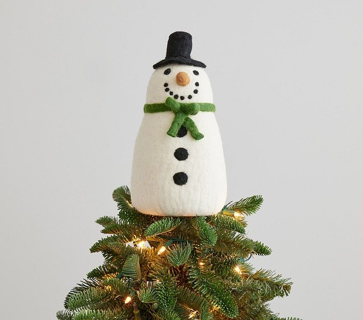 Felted Snowman Tree Topper | Pottery Barn Kids