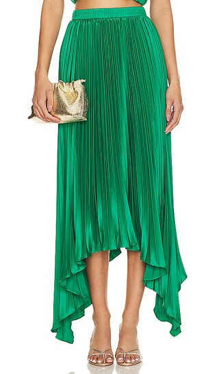 Olana Midi Skirt in Frog | Revolve Clothing (Global)