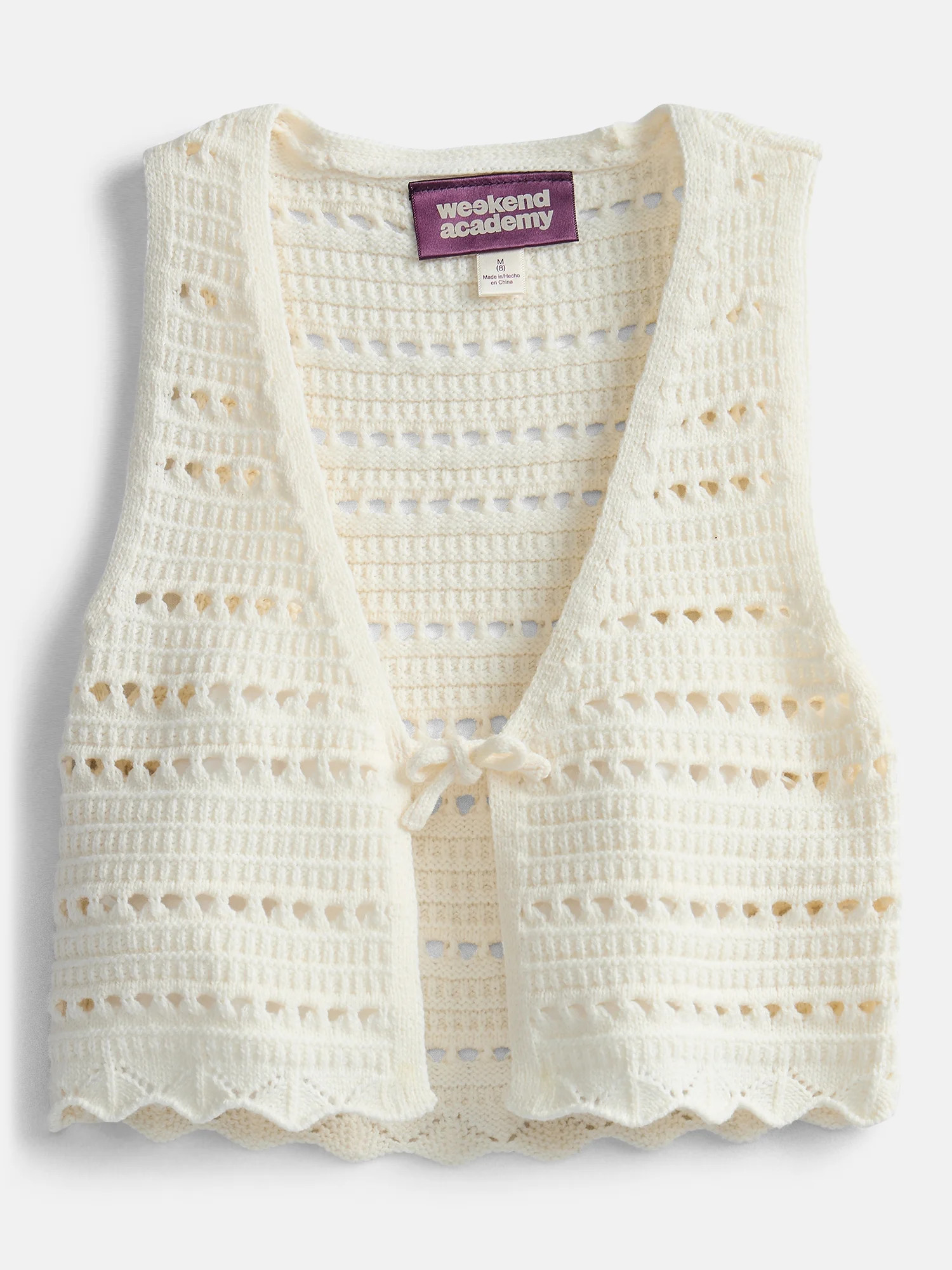 Weekend Academy Girls Crochet Tie Top, Sizes 4-18 | Walmart (US)