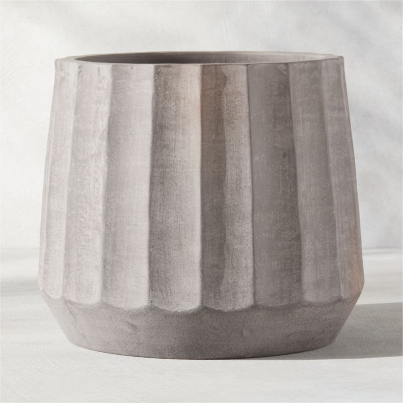 Duox Large Grey Modern Outdoor Planter + Reviews | CB2 | CB2