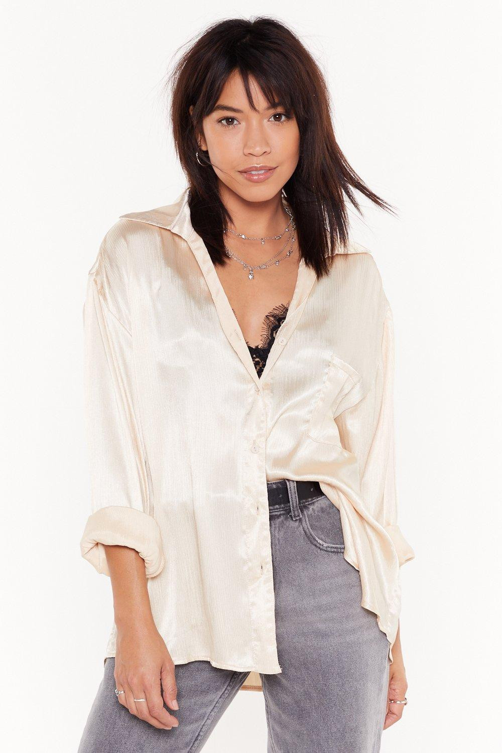 Satin for Glory Oversized Shirt | NastyGal (US & CA)