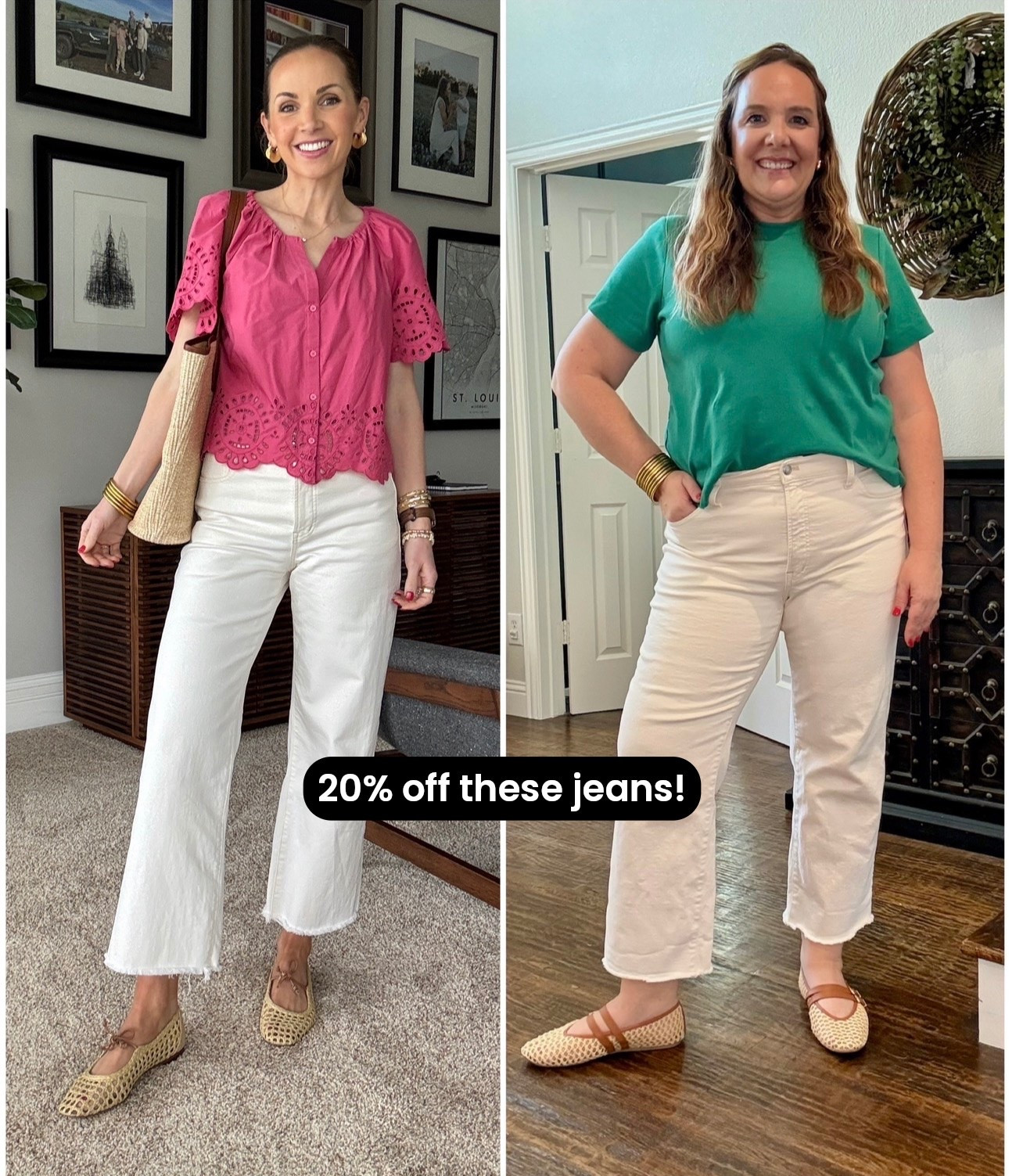 Kristy and I both love these cream jeans! I’m in a 26, she’s in a 31. Both in the regular length, and we’re both 5’6. Get your true size!