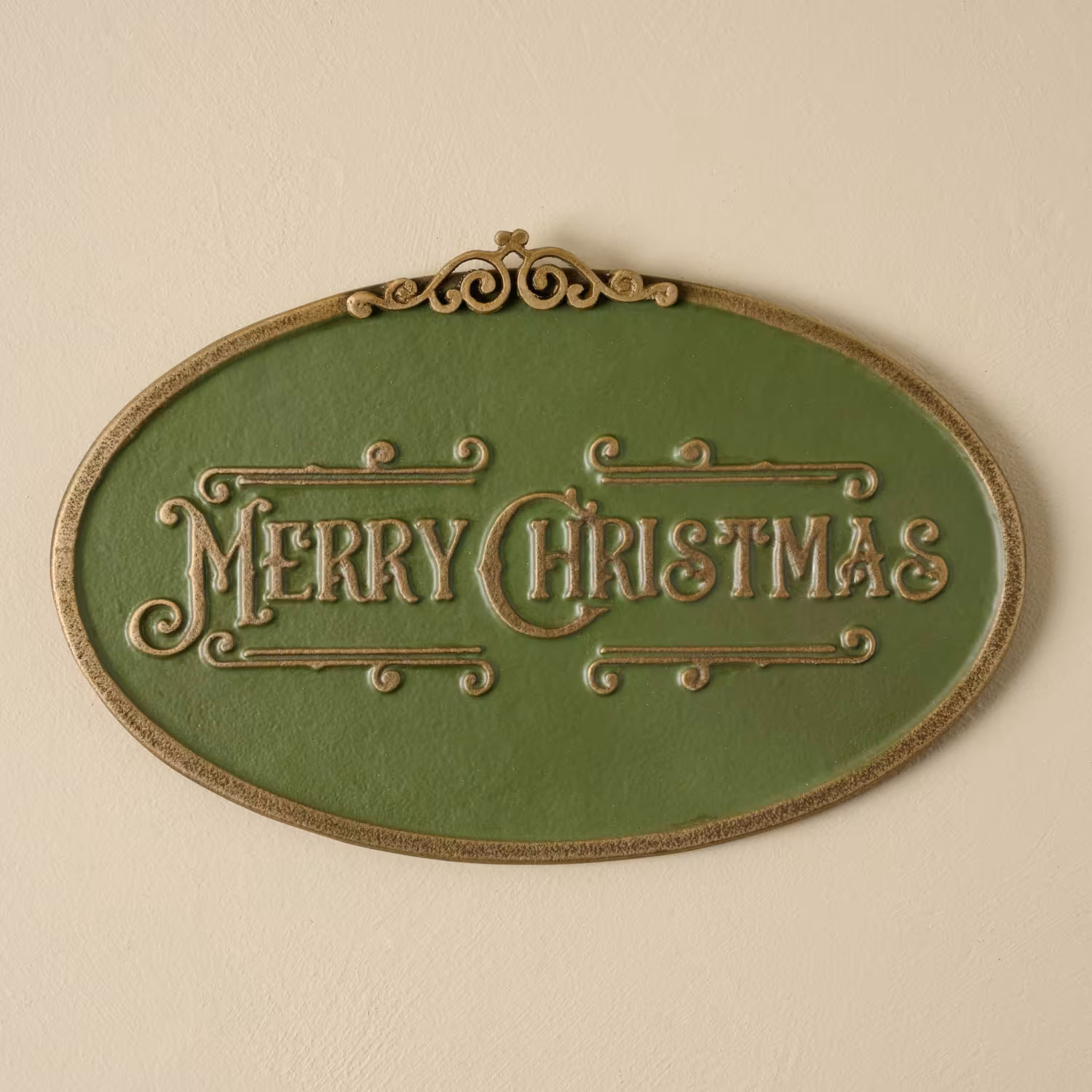 Merry Christmas Metal Wall Sign | Magnolia