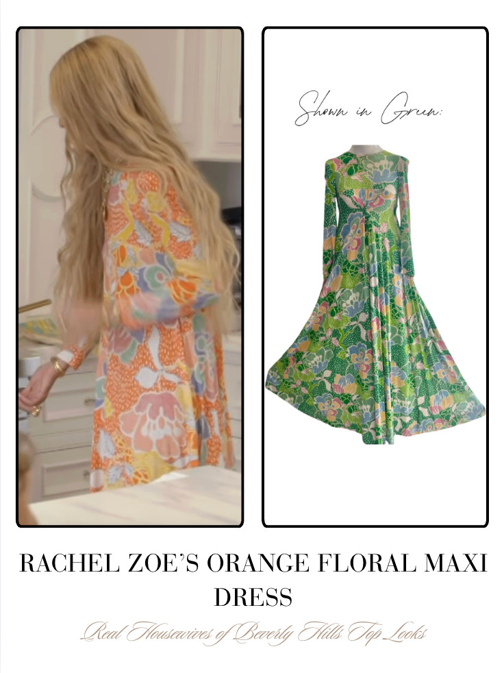 Rachel Zoe's Orange Floral Maxi Dress (Shown in Green) 

 