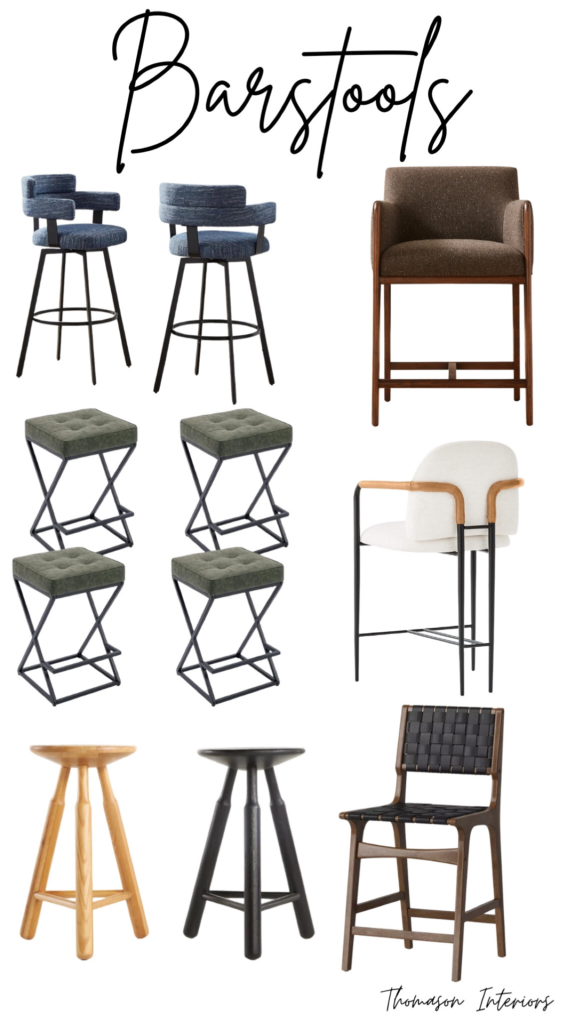 These are some of my favorite bar stools. I have the olive green ones on my home and I get asked about them all the time!  Counter stools, barstools, chrome, wood, leather, pleather 

#LTKStyleTip #LTKHome #LTKGiftGuide