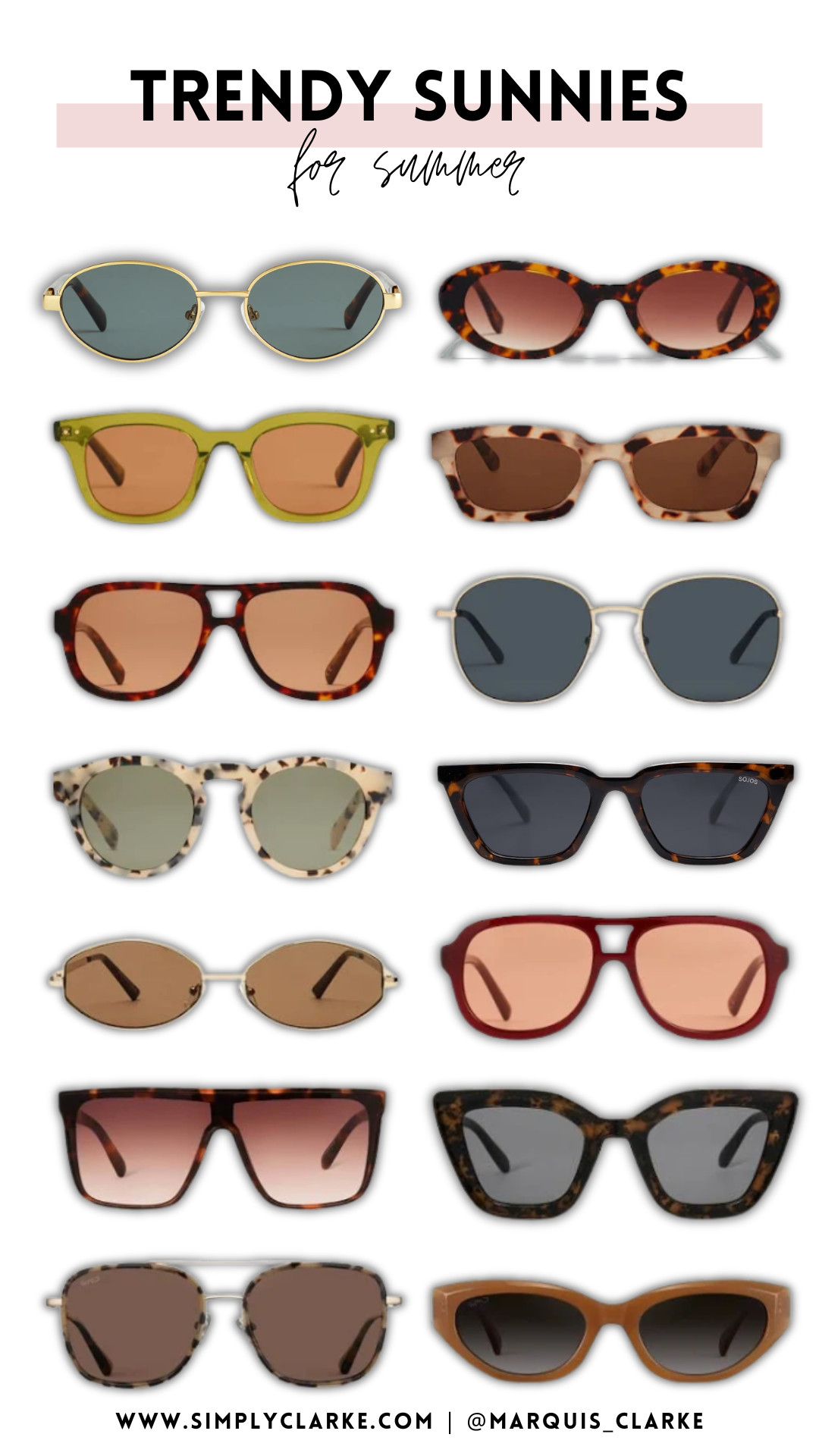 Summer sunnies that make every outfit look a little more expensive! From classic aviators to trendy tortoise frames, these are the sunglasses styles I'm reaching for all season long!

 

 #LTKootd #LTKmomlife #LTKSeasonal