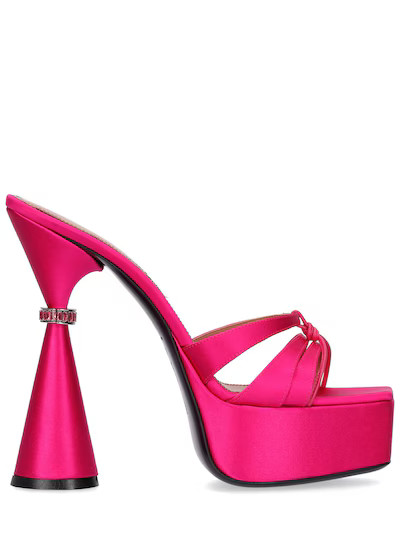 D'accori - 130mm sienna satin sandals - Fuchsia | Luisaviaroma | Luisaviaroma