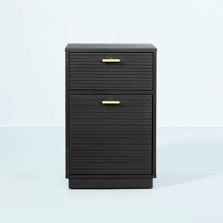 Grooved Wood 2-Drawer Vertical Filing Cabinet - Hearth & Hand™ with Magnolia | Target