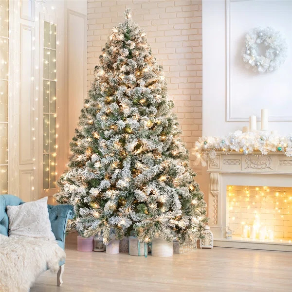Lighted Artificial Spruce Christmas Tree | Wayfair North America